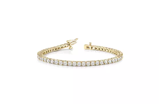 yellow gold lab diamond tennis bracelet for rent for wedding day
