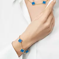 Blue Agate bracelet Van Cleef for rent 
