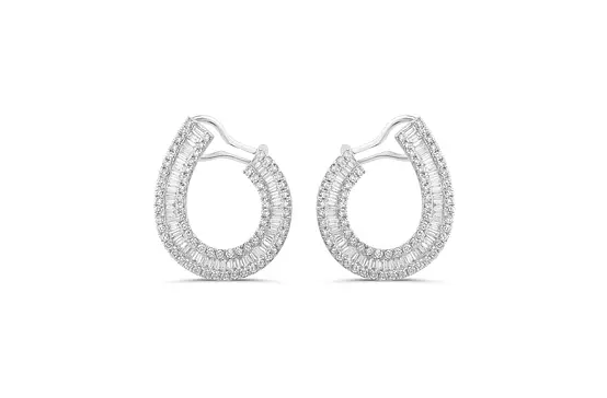 rent diamond circle wreath earrings