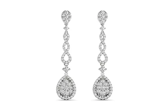 borrow diamond dangle earrings for rent online