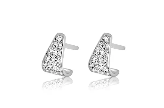 Rent diamond and white gold earrings