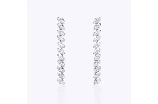 Rent diamond drop earrings marquise shape
