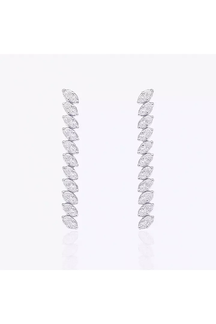 Rent diamond drop earrings marquise shape