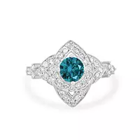 Rent blue diamond cocktail ring for wedding or something borrowed