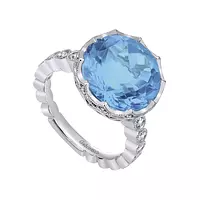 rent designer blue cocktail ring for special event