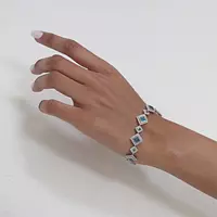 rent blue and white diamond bracelet for wedding day