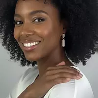 Pave Eco Diamonds Straight Link Double Hoop Drop Earrings