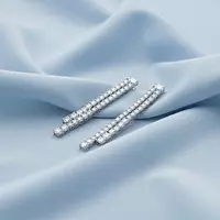 Rent Double row diamond drop earrings for wedding