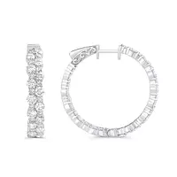 DIAMOND Hoop earrings clusters for rent for bridal events