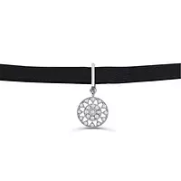 diamond circle pendant necklace on rent for women online