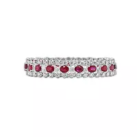 Ruby and diamond platinum bracelet for rent