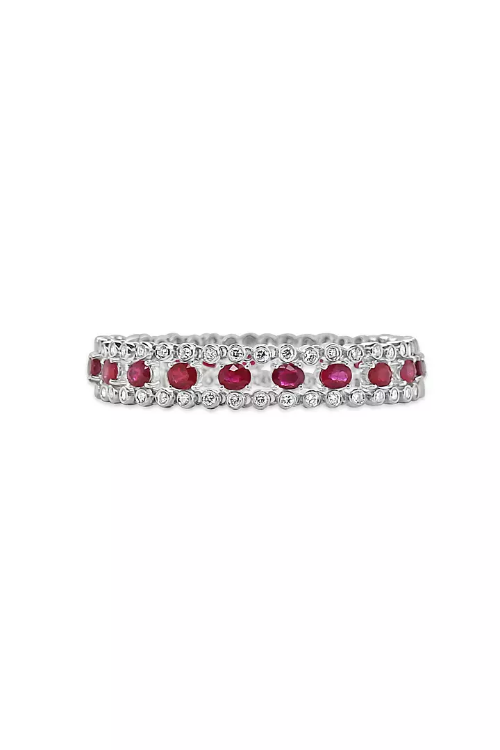 Ruby and diamond platinum bracelet for rent
