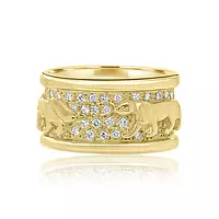 rent diamond yellow gold ring for special occasion