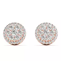 borrow pink gold and diamonds earrings for a gala