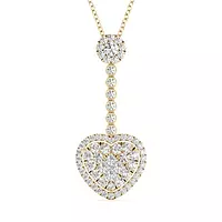 DIamond necklace for rent in yellow gold