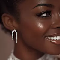 Rent Marquess Arch Eco Diamonds Drop Earrings on bride