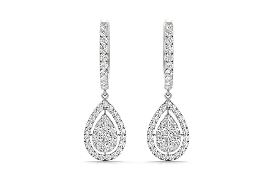 borrow diamond drop earrings for rent