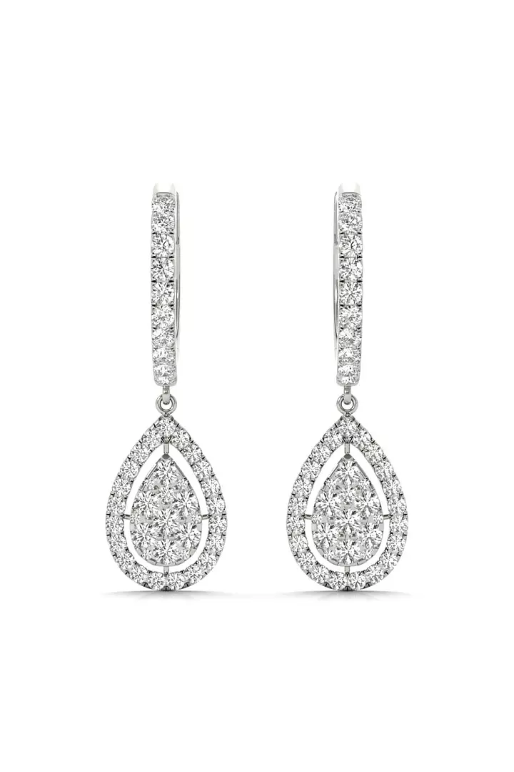 borrow diamond drop earrings for rent