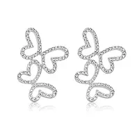 Rent Diamond Earrings with butterflies