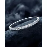 Emerald Shaped Diamond Tennis Bracelet (Bangle) for rent