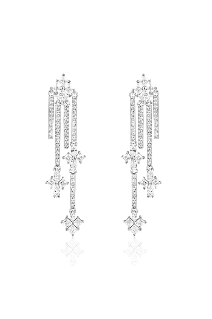rent diamond chandelier earrings for wedding day