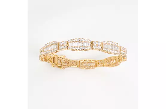 yellow gold diamond bracelet for rent