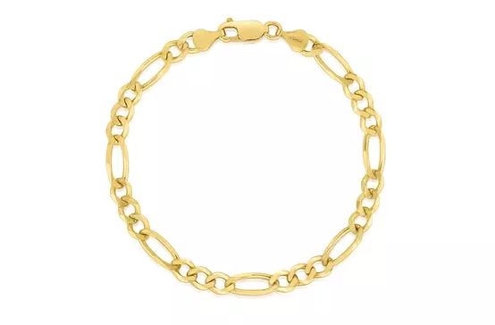 Rent yellow gold figaro chain