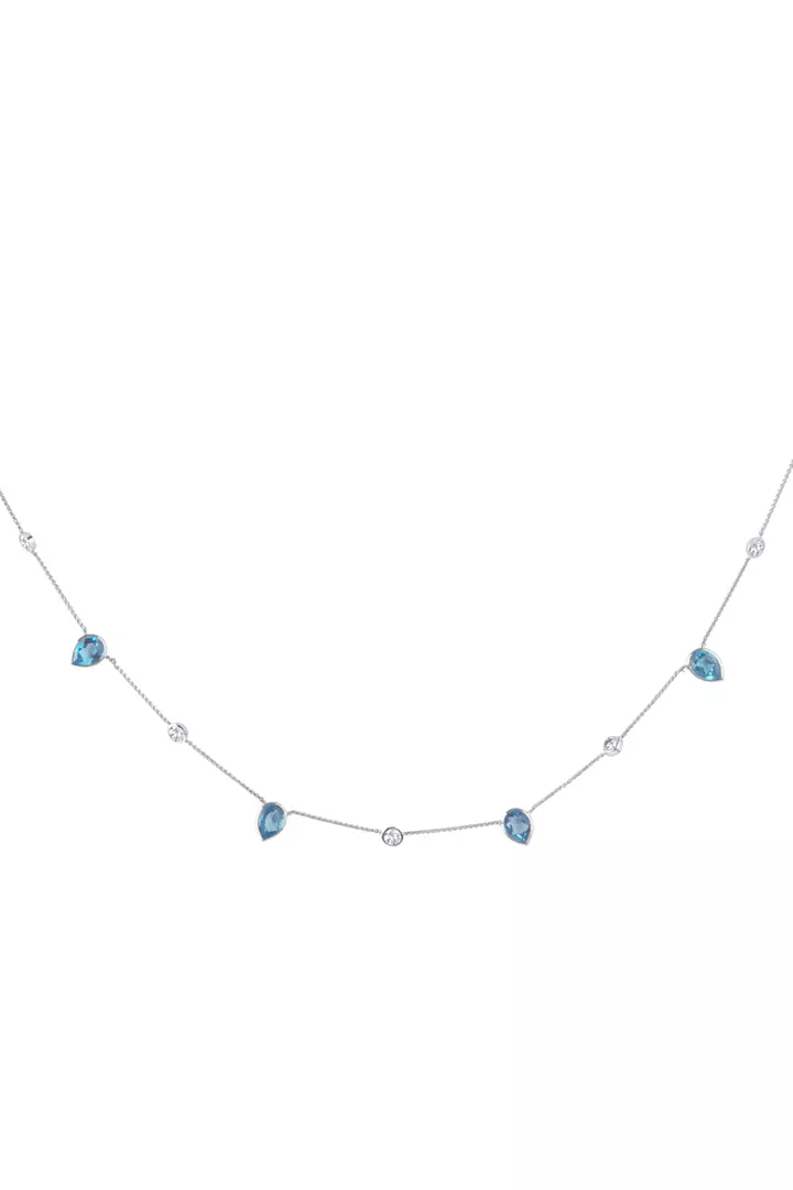 blue diamond necklace for women on rent