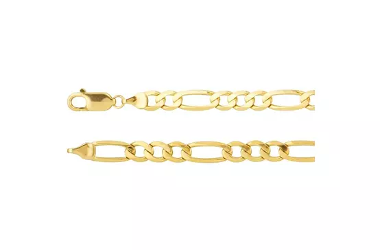 Rent Figaro chain bracelet in yellow gold