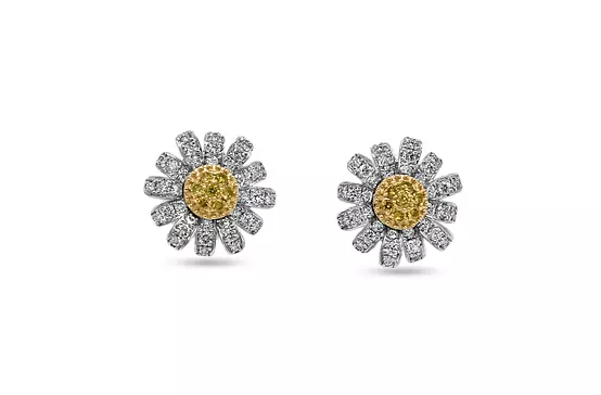 Yellow Diamond Earrings for rent