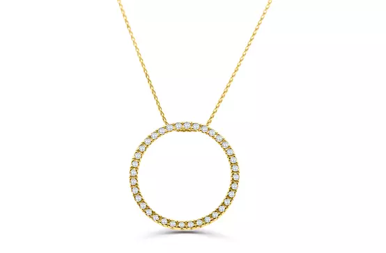 gold and diamond pendants on rent for women