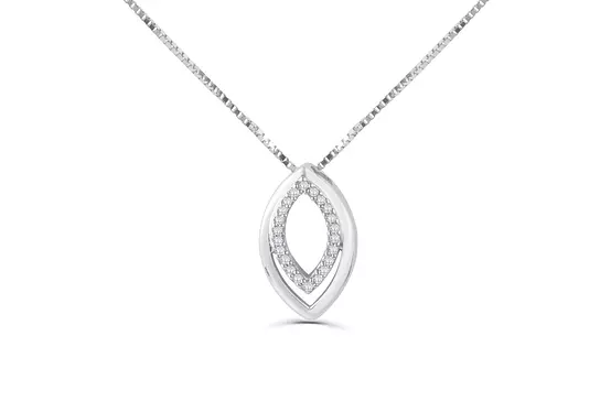sterling silver diamond pendant necklace for rent