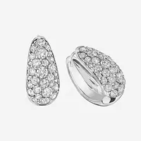 Rent Monaco Dome Pave Eco Diamond Puff Earrings