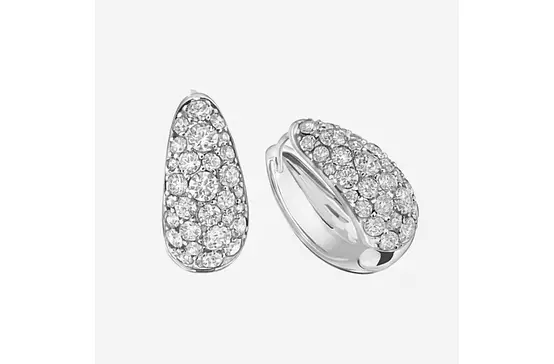 Rent Monaco Dome Pave Eco Diamond Puff Earrings