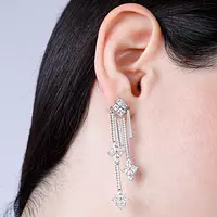 rent designer diamond drop earrings for wedding day