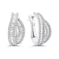 Rent diamond earrings for a wedding in white gold