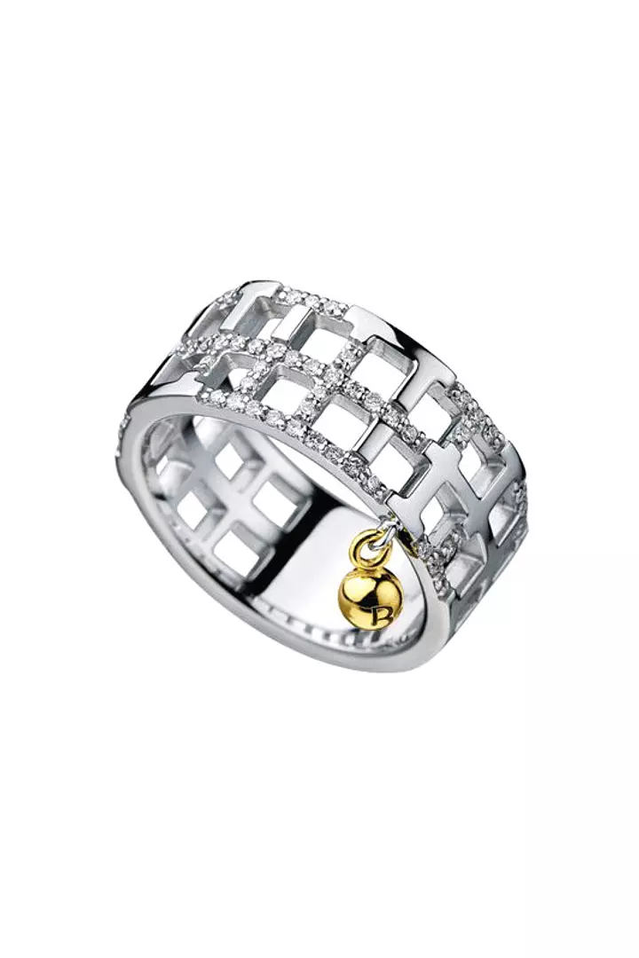 rent white gold and yellow gold diamond cocktail ring for right hand
