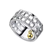 rent white gold and yellow gold diamond cocktail ring for right hand