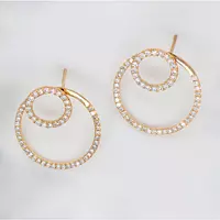 rent designer diamond hoop earring in circle shape for rent for wedding