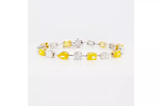 rent yellow and white diamond bracelet