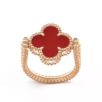 Rent Red Alhambra Yellow Gold Ring