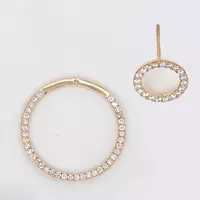 circle earring with diamonds for bridal rentals