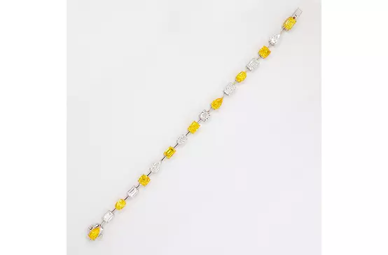 rent yellow and white diamonds tennis bracelet