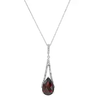 Diamond and Garnet Necklace for Rent