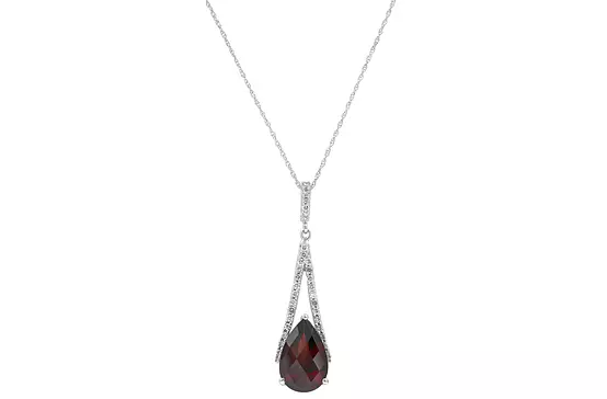 Diamond and Garnet Necklace for Rent