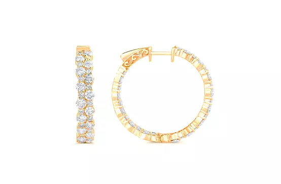Rent yellow gold diamond earrings for wedding