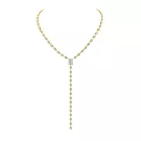 emerald cut diamond y shaped lariat necklace for rent for a wedding