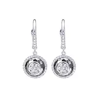 charm diamond drop earrings on rent for women