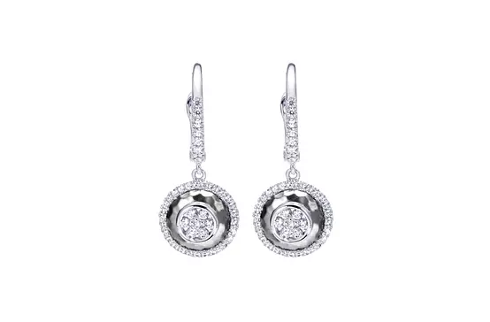 charm diamond drop earrings on rent for women