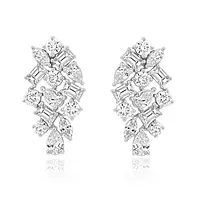 cluster diamond earrings for rent